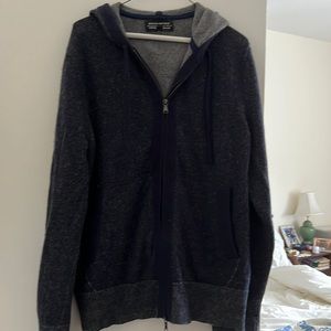 Banana Republic cashmere zip up hoodie (size L)